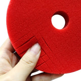 5" Red  foam Cross Cut Finishing Pad