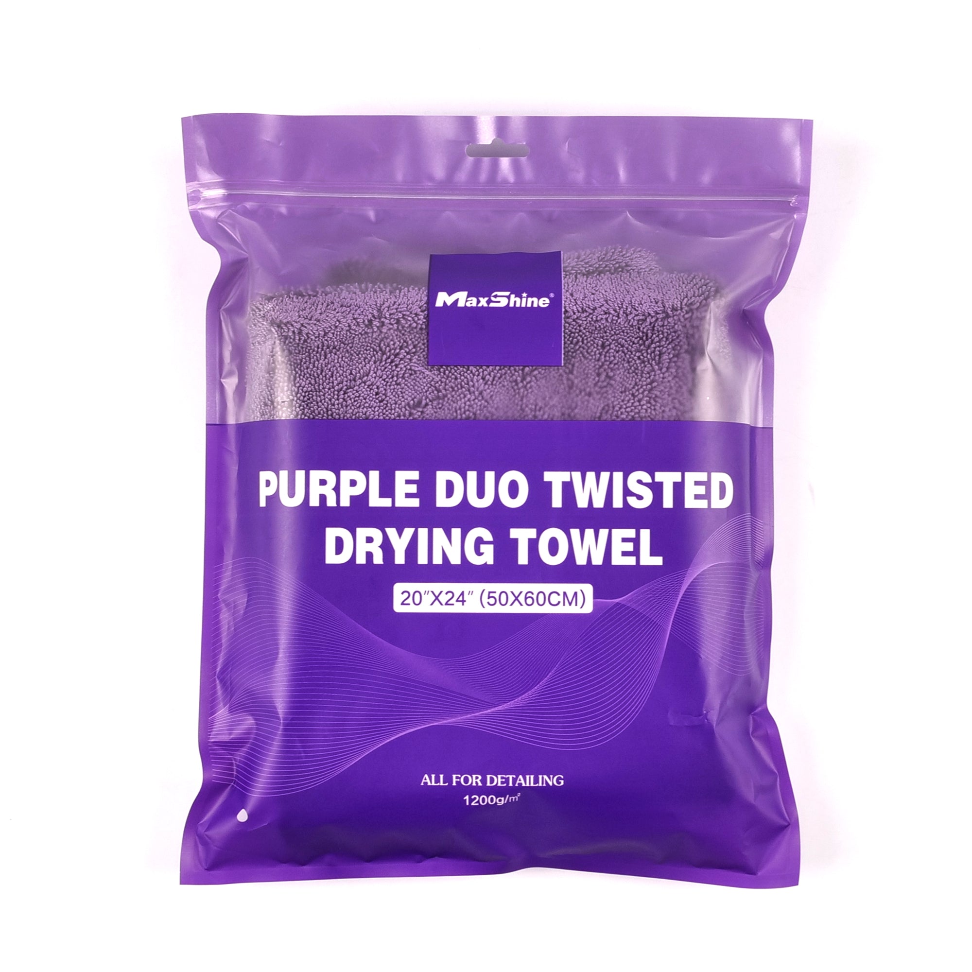 Maxshine Duo Twisted Loop Drying Towel - 1200GSM Purple – Maxshine Canada