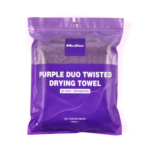 Maxshine Duo Twisted Loop Drying Towel - 1200GSM Purple